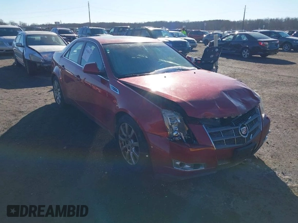 2008 Cadillac CTS RWD w/1SB with VIN 1G6DR57V880198119, listed as a IAAI auction lot 41426637 with 150,388 mi miles. Bid and sale history available at carsss.com. Image 1.