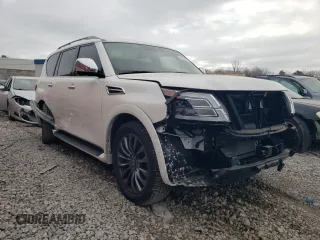 2023 Nissan Armada Platinum with VIN JN8AY2DA5P9402621, listed as a Copart auction lot 42639245 with 15,878 mi miles and Salvage Title. Bid and sale history available at carsss.com. Image 4.