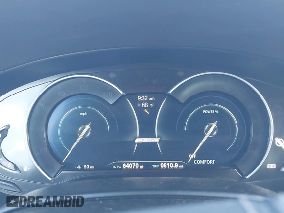 2019 BMW 5 Series 530e with VIN WBAJA9C59KB393045, listed as a IAAI auction lot 40994533 with 64,070 mi miles and . Bid and sale history available at DreamBid. Image 7.