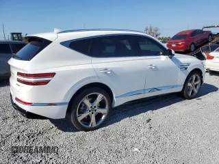 2021 Genesis GV80 with VIN KMUHCESC0MU054263, listed as a Copart auction lot 85953934 with 28,735 mi miles and Salvage Title. Bid and sale history available at DreamBid. Image 3.