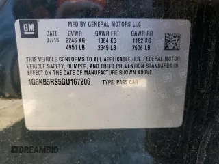 2016 Cadillac CT6 AWD with VIN 1G6KB5RS5GU167206, listed as a Copart auction lot 86064454 with 125,947 mi miles and Salvage title. Bid and sale history available at DreamBid. Image 12.