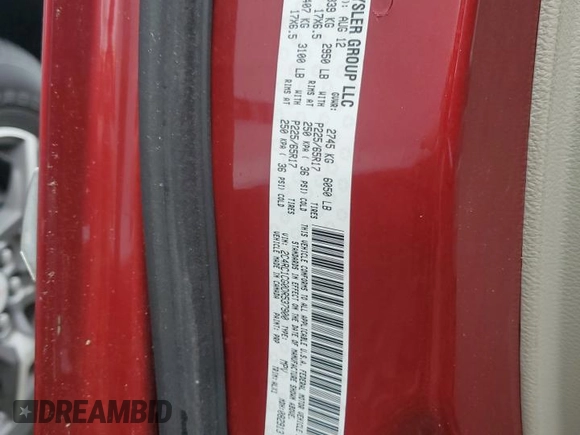 2013 Chrysler Town & Country Touring L with VIN 2C4RC1CG0DR537900, listed as a Copart auction lot 50687925 with 101,866 mi miles and Salvage Title. Bid and sale history available at DreamBid. Image 14.