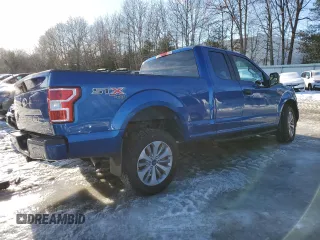 2018 Ford F-150 XL with VIN 1FTEX1EP1JFA25629, listed as a Copart auction lot 45557075 with 41,077 mi miles and Salvage Title. Bid and sale history available at carsss.com. Image 3.