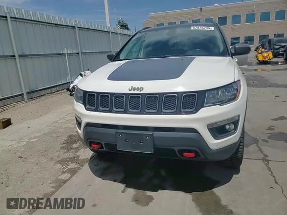 2020 Jeep Compass Trailhawk with VIN 3C4NJDDB1LT189240, listed as a Copart auction lot 57876235 with 70,309 mi miles and Salvage title. Bid and sale history available at DreamBid. Image 15.