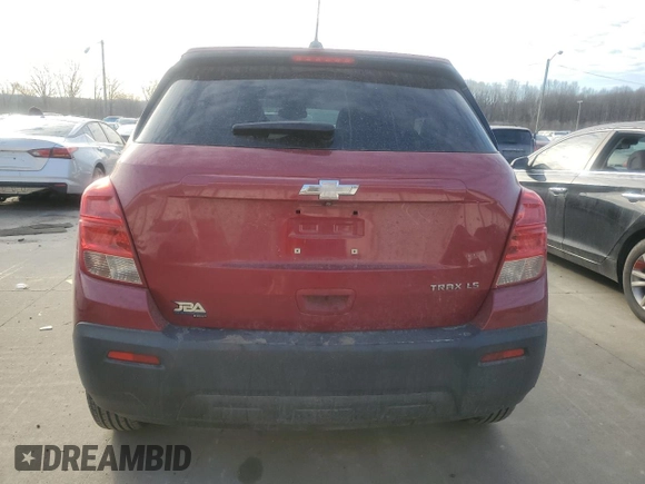 2015 Chevrolet Trax LS with VIN KL7CJKSB8FB228956, listed as a Copart auction lot 47347065 with 129,689 mi miles and Salvage Title. Bid and sale history available at carsss.com. Image 6.