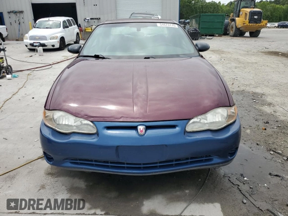 2004 Chevrolet Monte Carlo LS z VIN 2G1WW12E049268560, wystawiony jako Copart lot #54673115 z przebiegiem Nie podano mil oraz Szkoda całkowita • Salvage title. Historia ofert i sprzedaży dostępna na DreamBid. Obrazek 5.