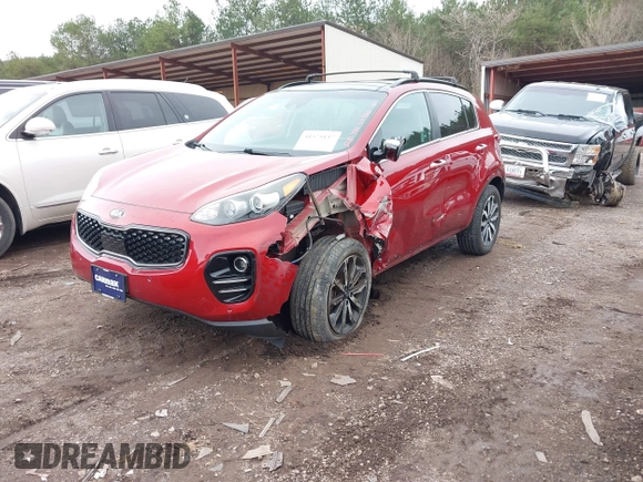 2018 Kia Sportage EX with VIN KNDPNCAC9J7404806, listed as a IAAI auction lot 41575137 with 62,261 mi miles and . Bid and sale history available at carsss.com. Image 2.
