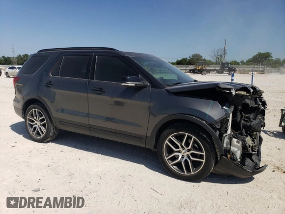 2017 Ford Explorer Sport with VIN 1FM5K8GT5HGE28563, listed as a Copart auction lot 52978425 with 67,200 mi miles and Salvage Title. Bid and sale history available at carsss.com. Image 4.