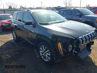 2018 Jeep Cherokee Limited with VIN 1C4PJMDB0JD569732, listed as a IAAI auction lot 41665127 with 55,412 mi miles. Bid and sale history available at carsss.com. Image 1.