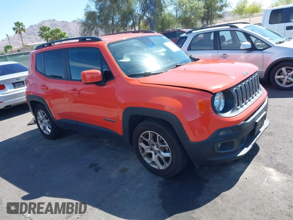 2015 Jeep Renegade Latitude with VIN ZACCJABT7FPC20455, listed as a IAAI auction lot 42250490 with 65,977 mi miles and . Bid and sale history available at DreamBid. Image 1.