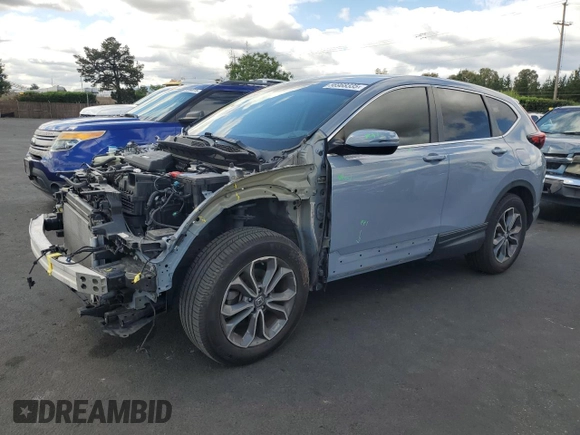 2021 Honda CR-V EX z VIN 2HKRW2H50MH627730, wystawiony jako Copart lot #56968335 z przebiegiem 61 366 mil mil oraz Szkoda całkowita • Salvage title. Historia ofert i sprzedaży dostępna na DreamBid. Obrazek 1.