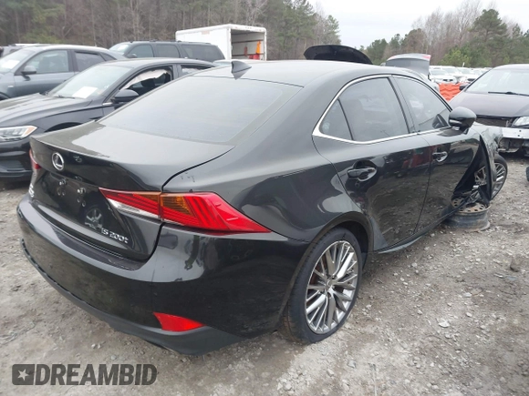 2017 Lexus IS with VIN JTHBA1D24H5060254, listed as a IAAI auction lot 41501664 with 185,562 mi miles. Bid and sale history available at carsss.com. Image 4.