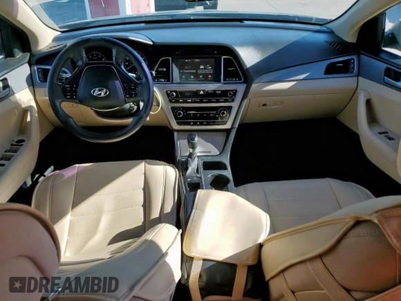 2017 Hyundai Sonata 2.4L with VIN 5NPE24AF2HH596141, listed as a Copart auction lot 54185105 with 113,180 mi miles and Salvage Title. Bid and sale history available at DreamBid. Image 8.