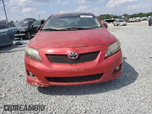 2010 Toyota Corolla with VIN 1NXBU4EE0AZ350081, listed as a Copart auction lot 53964735 with 207,960 mi miles and Clean Title. Bid and sale history available at carsss.com. Image 5.