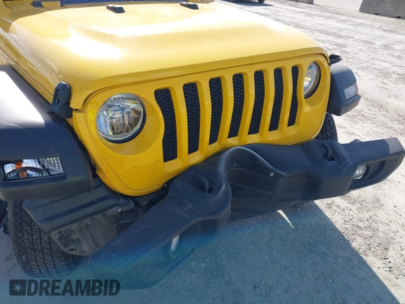 2021 Jeep Wrangler Unlimited Willys with VIN 1C4HJXDG4MW532399, listed as a IAAI auction lot 41833236 with 64,627 mi miles and . Bid and sale history available at DreamBid. Image 18.