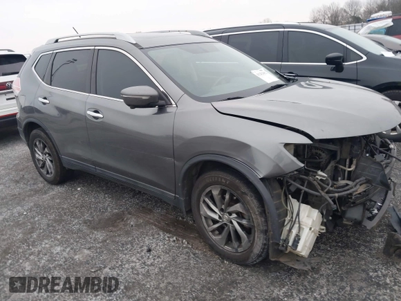 2015 Nissan Rogue SL with VIN 5N1AT2MT7FC863361, listed as a IAAI auction lot 41282002 with 145,914 mi miles. Bid and sale history available at carsss.com. Image 1.