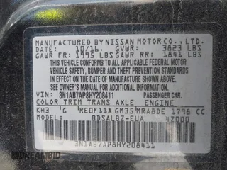 2017 Nissan Sentra S с VIN 3N1AB7AP8HY208411, выставлен на аукционе IAAI как лот 42447597 с пробегом 99 000 миль миль и . История ставок и продаж доступна на DreamBid. Изображение 9.