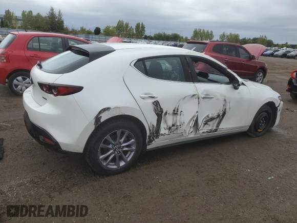 2020 Mazda 3 with VIN JM1BPBLM3L1158572, listed as a Copart auction lot 73055854 with Not provided miles and Salvage title. Bid and sale history available at DreamBid. Image 3.