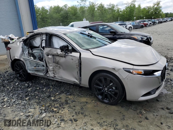 2025 Mazda 3 S Select Sport with VIN 3MZBPABM0SM460122, listed as a Copart auction lot 55444645 with Not Provided miles and Non Repairable. Bid and sale history available at DreamBid. Image 4.