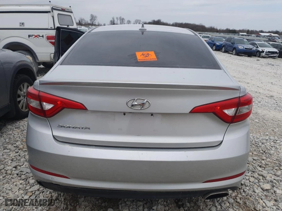 2015 Hyundai Sonata 2.4L SE with VIN 5NPE24AF9FH245448, listed as a Copart auction lot 51955425 with 0 mi miles and Salvage Title. Bid and sale history available at carsss.com. Image 6.
