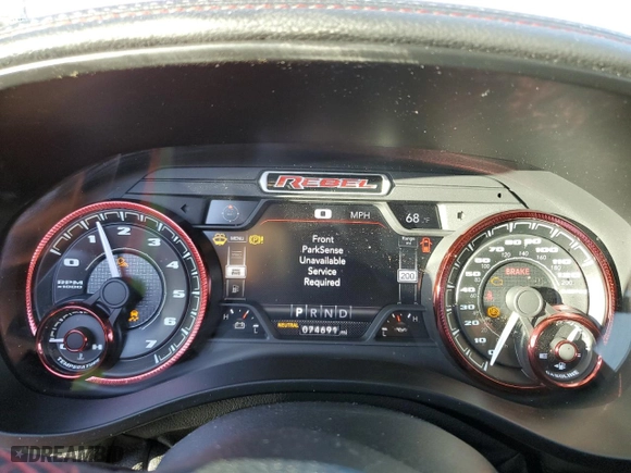 2019 Ram 1500 Rebel with VIN 1C6SRFET2KN629275, listed as a Copart auction lot 45167015 with 74,691 mi miles and Salvage Title. Bid and sale history available at carsss.com. Image 9.