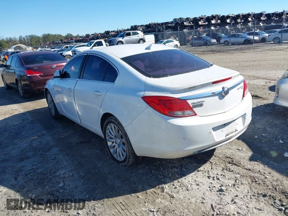 2011 Buick Regal CXL RL6 with VIN W04GU5GCXB1025852, listed as a IAAI auction lot 41221618 with 1 mi miles. Bid and sale history available at carsss.com. Image 3.