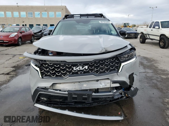 2022 Kia Sorento SX with VIN 5XYRKDLF7NG149435, listed as a Copart auction lot 48703485 with 26,580 mi miles and Salvage Title. Bid and sale history available at carsss.com. Image 5.