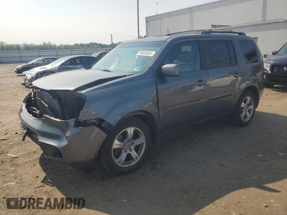 2012 Honda Pilot EX-L with VIN 5FNYF4H66CB084493, listed as a Copart auction lot 59683655 with 112,477 mi miles and Salvage title. Bid and sale history available at DreamBid. Image 1.