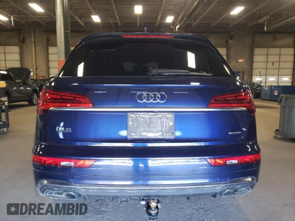 2022 Audi Q5 S line Premium with VIN WA1GAAFY2N2108169, listed as a Copart auction lot 51763745 with 53,698 mi miles and Salvage Title. Bid and sale history available at carsss.com. Image 6.
