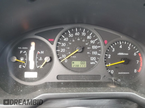 2002 Subaru Impreza Outback Special Sports with VIN JF1GG68512H808767, listed as a Copart auction lot 47186295 with 238,111 mi miles and Salvage title. Bid and sale history available at DreamBid. Image 9.