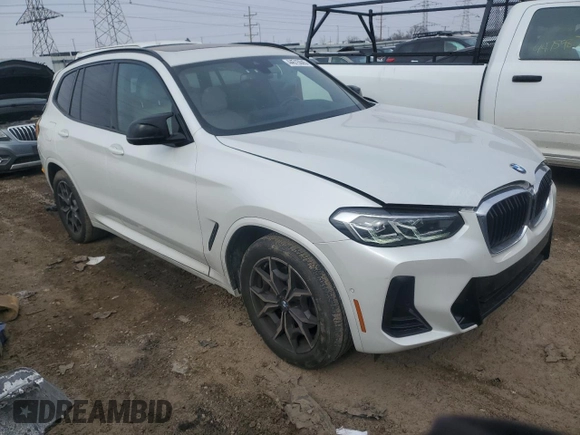 2023 BMW X3 M40i with VIN 5UX83DP04P9R12013, listed as a Copart auction lot 44515045 with 36,308 mi miles and Salvage Title. Bid and sale history available at DreamBid. Image 4.