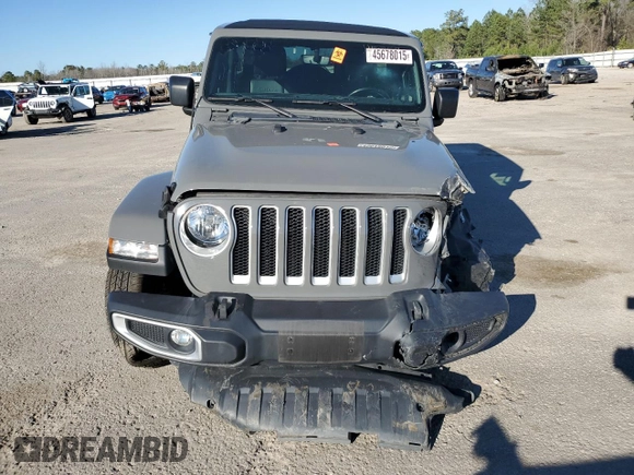 2022 Jeep Wrangler Unlimited Sahara с VIN 1C4HJXEG2NW115847, выставлен на аукционе Copart как лот 45678015 с пробегом Не указан миль и Списание • Salvage title. История ставок и продаж доступна на DreamBid. Изображение 5.