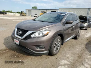 2015 Nissan Murano Platinum with VIN 5N1AZ2MH4FN280468, listed as a Copart auction lot 55622985 with 125,485 mi miles and Salvage title. Bid and sale history available at DreamBid. Image 1.