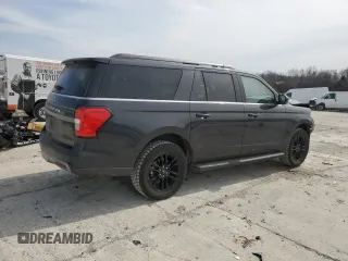 2024 Ford Expedition Max XLT with VIN 1FMJK1J81REA75973, listed as a Copart auction lot 47080095 with 6,711 mi miles and Salvage Title. Bid and sale history available at DreamBid. Image 3.