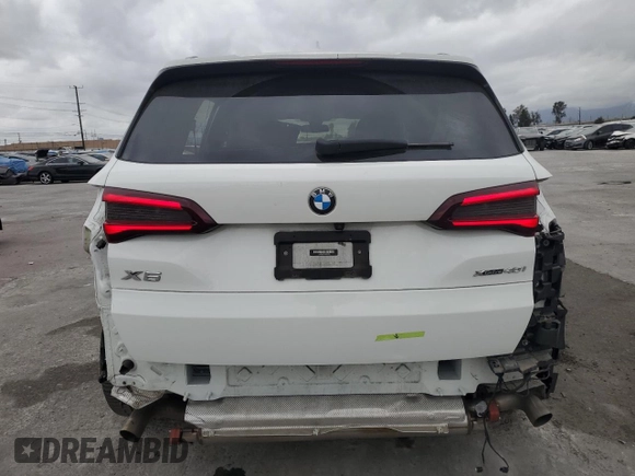 2023 BMW X5 xDrive40i with VIN 5UXCR6C02P9P07428, listed as a Copart auction lot 53520485 with 46,006 mi miles and Salvage title. Bid and sale history available at DreamBid. Image 6.