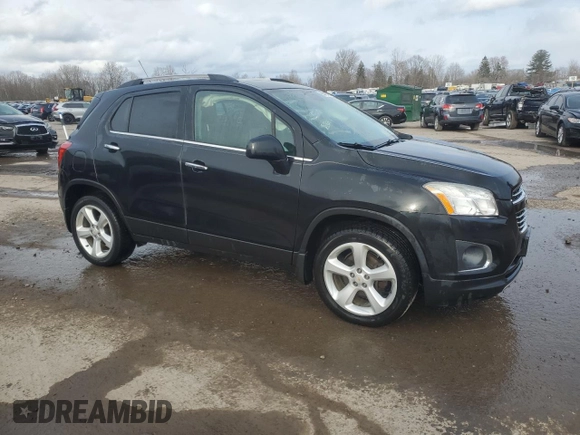 2016 Chevrolet Trax LTZ with VIN KL7CJRSB2GB562166, listed as a Copart auction lot 50413105 with 57,058 mi miles and Salvage Title. Bid and sale history available at carsss.com. Image 4.