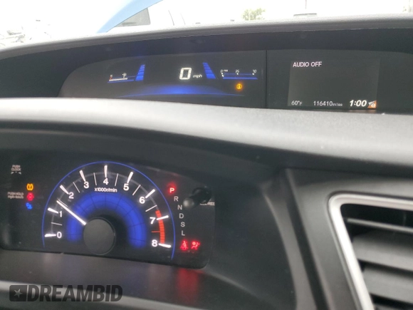 2015 Honda Civic Sedan LX with VIN 19XFB2F5XFE220989, listed as a Copart auction lot 55122805 with 116,410 mi miles and Salvage Title. Bid and sale history available at carsss.com. Image 9.