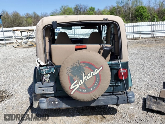 2001 Jeep Wrangler Sahara with VIN 1J4FA59S51P300953, listed as a Copart auction lot 51452505 with 157,642 mi miles and Clean Title. Bid and sale history available at carsss.com. Image 6.
