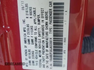 2018 Acura TLX Technology z VIN 19UUB2F5XJA009814, wystawiony jako Copart lot #55925415 z przebiegiem 88 007 mil mil oraz Szkoda całkowita • Salvage title. Historia ofert i sprzedaży dostępna na DreamBid. Obrazek 12.