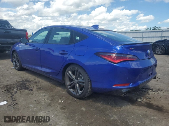 2025 Acura Integra Technology with VIN 19UDE4H6XSA010911, listed as a Copart auction lot 61624335 with 2,322 mi miles and Salvage title. Bid and sale history available at DreamBid. Image 2.