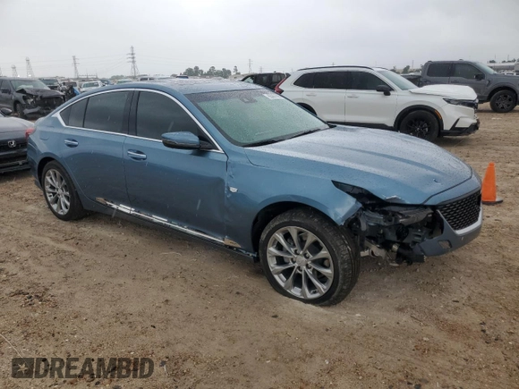 2024 Cadillac CT5 Premium Luxury with VIN 1G6DN5RK1R0119535, listed as a Copart auction lot 55087825 with 16,459 mi miles and Salvage Title. Bid and sale history available at DreamBid. Image 4.