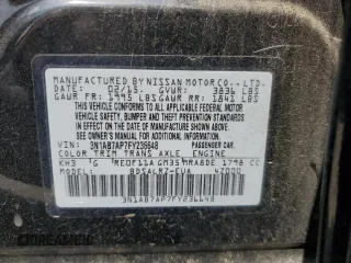 2015 Nissan Sentra SV z VIN 3N1AB7AP7FY236648, wystawiony jako Copart lot #59995105 z przebiegiem 88 105 mil mil oraz Czysty tytuł • Clean title. Historia ofert i sprzedaży dostępna na DreamBid. Obrazek 12.