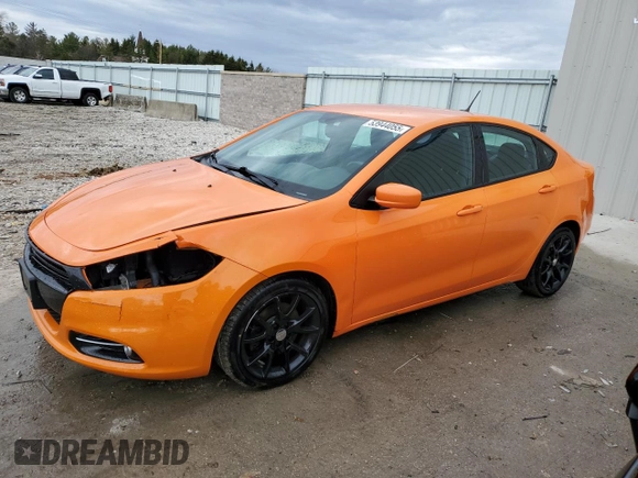 2013 Dodge Dart SXT with VIN 1C3CDFBA7DD315729, listed as a Copart auction lot 53944055 with 160,480 mi miles and Non Repairable. Bid and sale history available at carsss.com. Image 1.