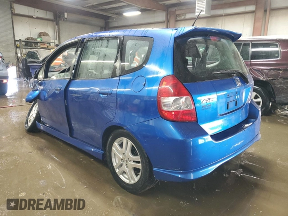 2008 Honda Fit Sport with VIN JHMGD38678S036943, listed as a Copart auction lot 48929485 with 152,950 mi miles and Salvage Title. Bid and sale history available at carsss.com. Image 2.