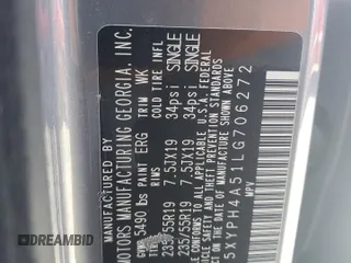2020 Kia Sorento EX V6 with VIN 5XYPH4A51LG706272, listed as a Copart auction lot 46780405 with 102,619 mi miles and Salvage Title. Bid and sale history available at carsss.com. Image 16.