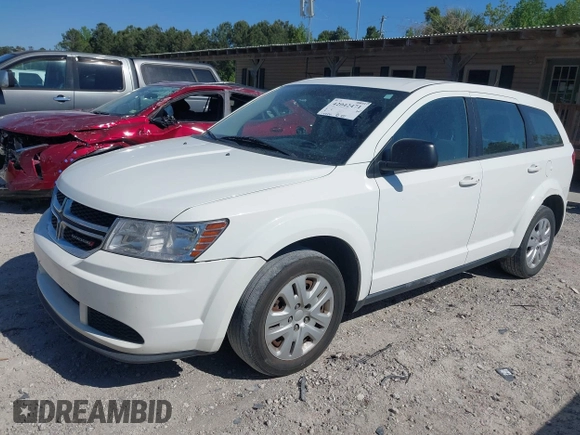 2015 Dodge Journey American Value Pkg with VIN 3C4PDCAB5FT537950, listed as a IAAI auction lot 42042471 with 198,881 mi miles. Bid and sale history available at carsss.com. Image 2.