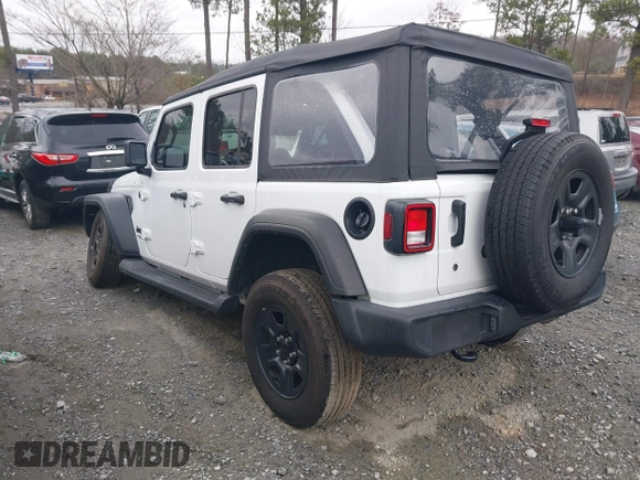 2022 Jeep Wrangler Unlimited Willys Sport with VIN 1C4HJXDN1NW175134, listed as a IAAI auction lot 41615254 with 28,762 mi miles and . Bid and sale history available at DreamBid. Image 3.