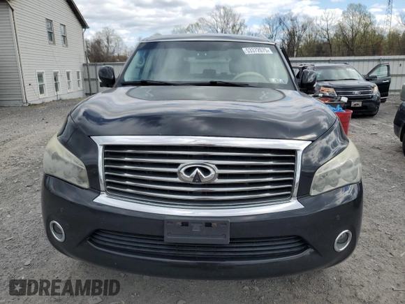 2011 Infiniti QX56 8-passenger with VIN JN8AZ2NC5B9302847, listed as a Copart auction lot 53372075 with 178,130 mi miles and Salvage Title. Bid and sale history available at carsss.com. Image 5.
