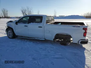 2022 Chevrolet Silverado 1500 Custom with VIN 1GCPDBEK4NZ588805, listed as a Copart auction lot 88979865 with 0 mi miles and Salvage Title. Bid and sale history available at carsss.com. Image 2.