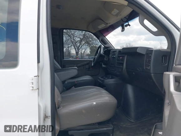 2018 Chevrolet Express Cargo Van with VIN 1GCWGAFP6J1336229, listed as a IAAI auction lot 42022722 with 99,005 mi miles. Bid and sale history available at carsss.com. Image 5.
